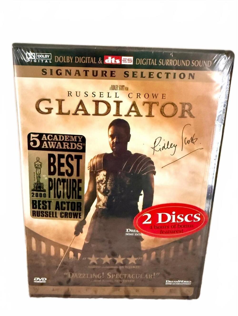 Gladiator (DVD, 2000) 2-Disc Set, Widescreen, Signature Selection-New/Sealed